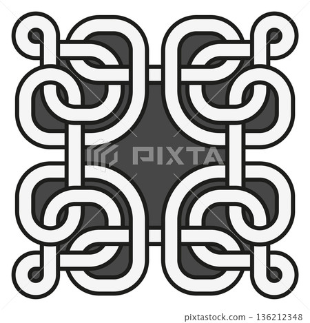 Celtic knot. Ancient geometric pattern. Ornate tattoo 136212348