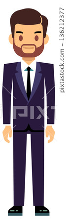 Middle age office manager. Professional business character Middle age office manager. Professional business character 136212377
