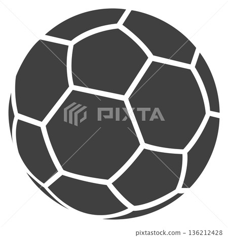 Soccer ball black icon. Goal championship symbol Soccer ball black icon. Goal championship symbol 136212428