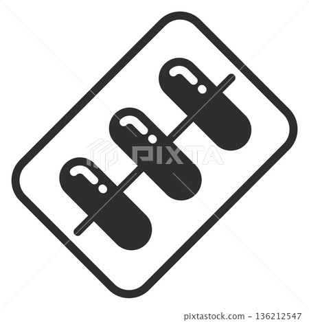Drug blister black icon. Medication symbol. Pharma treatment Drug blister black icon. Medication symbol. Pharma treatment 136212547