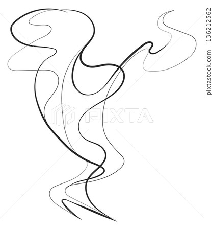 Smell lines. Fume hand drawn icon. Perfume aroma Smell lines. Fume hand drawn icon. Perfume aroma 136212562