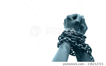 Arms Bounded with iron chain 136212721