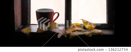 Cup of tea and book 136212734