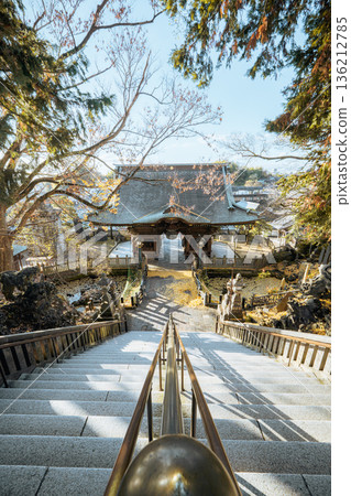 Stone steps leading to the Niomon Gate at Naritasan Shinshoji Temple Stone steps leading to the Niomon Gate at Naritasan Shinshoji Temple 136212785