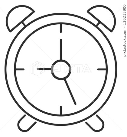 A black and white clock with the hands at the numbers 3 and 9 136213900