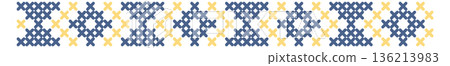 A blue and yellow striped pattern with a white background A blue and yellow striped pattern with a white background 136213983