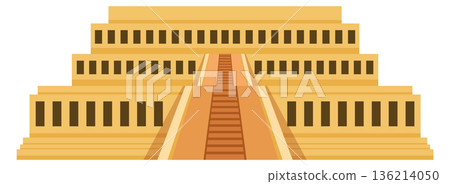 A tall building with a long staircase leading up to it A tall building with a long staircase leading up to it 136214050