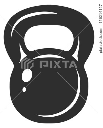 A black weightlifting dumbbell with a white background A black weightlifting dumbbell with a white background 136214127