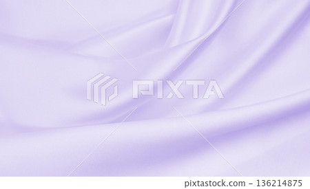 Smooth elegant lilac silk or satin texture as wedding background. Luxurious background design 136214875