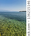 Crystal Clear Lake Water and Horizon 136215146