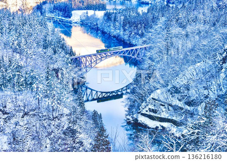 第一隻見川大橋冬季景色 136216180