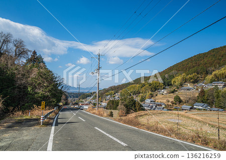 Winter rice terraces in Asuka Village, Nara Prefecture 136216259