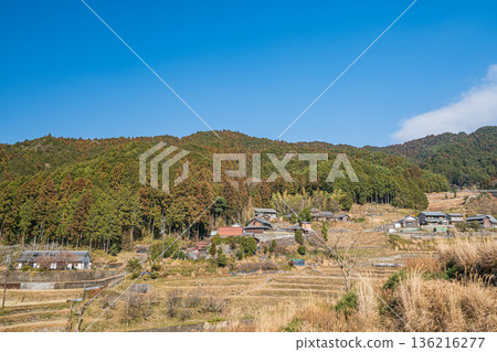 Winter rice terraces in Asuka Village, Nara Prefecture 136216277