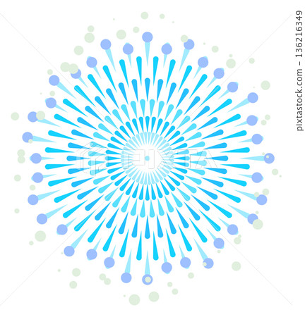 Blue firework symbol. Festive party explosion icon Blue firework symbol. Festive party explosion icon 136216349