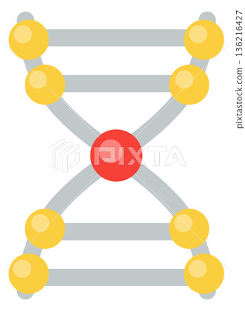 Gene helix color icon. Biology evolution research Gene helix color icon. Biology evolution research 136216427