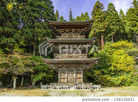 Sagae Jionji Temple Three-story Pagoda Sagae City, Yamagata Prefecture Sagae Jionji Temple Three-story Pagoda Sagae City, Yamagata Prefecture 136216831