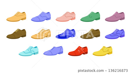 Mens dress shoes color set. Oxford derby brogue wingtip spectator, balmoral blucher buck dress shoe monkstrap Mens dress shoes color set. Oxford derby brogue wingtip spectator, balmoral blucher buck dress shoe monkstrap 136216873