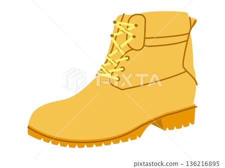 Yellow padded collar work boot women color flat. Lug sole lace boot for casual streetwear and everyday use. Technical  136216895