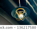 Pendant light bulb horizontal composition 136217580