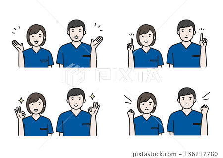 Scrub medical worker set 136217780