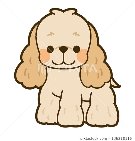 美國可卡犬插圖 136218116