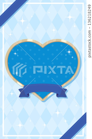 White Day Frame_Ribbon and Heart_White_No Text_Vertical White Day Frame_Ribbon and Heart_White_No Text_Vertical 136218249
