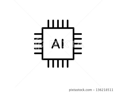Simple icon of AI image Vector illustration Simple icon of AI image Vector illustration 136218511