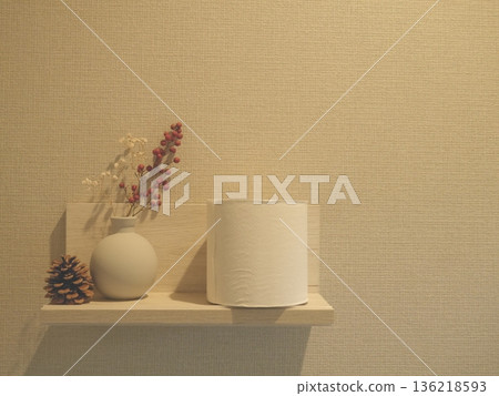 Toilet shelf interior image Toilet shelf interior image 136218593