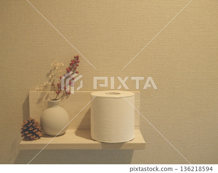 Toilet shelf interior image 136218594