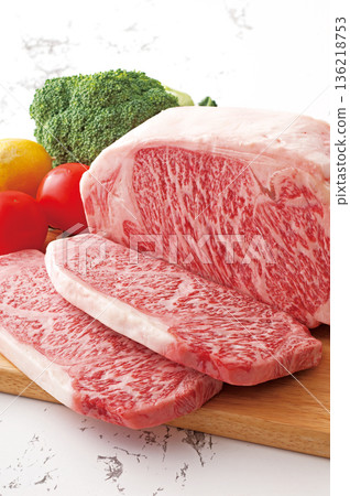 Fresh raw steak meat 136218753