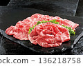 Delicious raw beef of Kuroge Wagyu beef 136218758