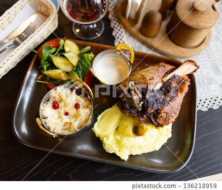 Baked pork hock - kepta karka, Lithuanian cuisine. Baked pork hock - kepta karka, Lithuanian cuisine. 136218959
