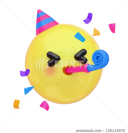 3D Emojis and Emotional Icons - Party 136218970