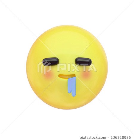 3D Emoji/Emotional Icon - Drooling Face 3D Emoji/Emotional Icon - Drooling Face 136218986
