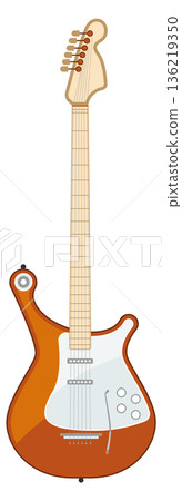 Guitar cartoon icon. Rock concert music player 136219350