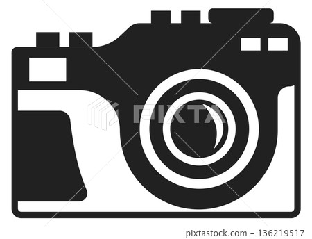 Camera black icon. Photography tool. Capture sign Camera black icon. Photography tool. Capture sign 136219517