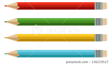 Color pencils set. Drawing tool. School stationery Color pencils set. Drawing tool. School stationery 136219527