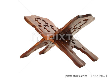 Wooden Quran stand for reading and display, isolated, PNG Wooden Quran stand for reading and display, isolated, PNG 136219621