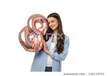 Women's Day honors women with love and celebration, isolated, PNG Women's Day honors women with love and celebration, isolated, PNG 136219741