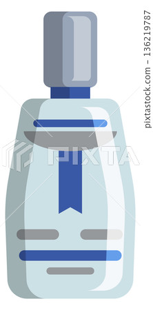 Gin glass bottle color icon. Martini liquor alcohol Gin glass bottle color icon. Martini liquor alcohol 136219787