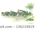 住宅街景的圖像草圖 136219819