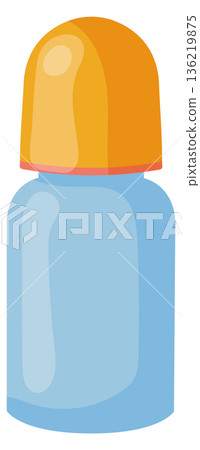 Infant baby water glass bottle cartoon icon 136219875
