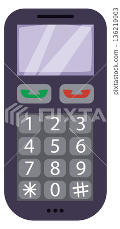 Cellphone for old people. Big button device for senior 136219903