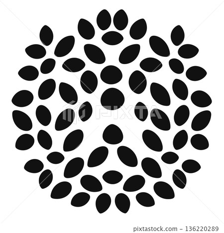Geometric design of black shapes on a white background Geometric design of black shapes on a white background 136220289