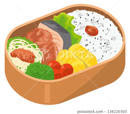 Homemade bento illustration 136220303
