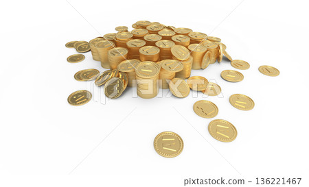 人工智慧能盈利嗎？堆疊的金幣的CG圖像 136221467