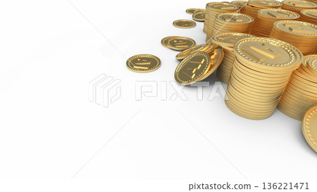 人工智慧能盈利嗎？堆疊的金幣的CG圖像 136221471