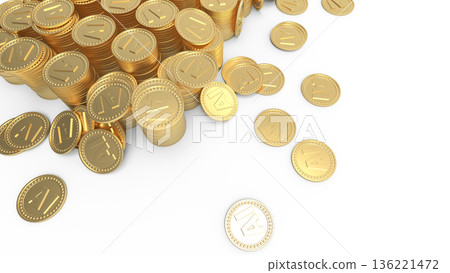 人工智慧能盈利嗎？堆疊的金幣的CG圖像 136221472