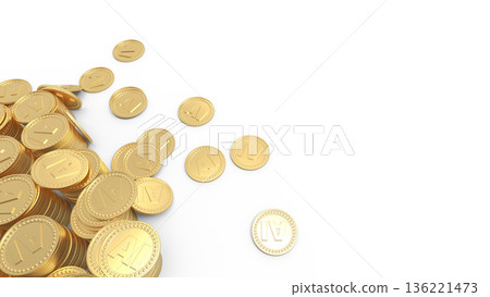 人工智慧能盈利嗎?堆疊的金幣的CG圖像 人工智慧能盈利嗎?堆疊的金幣的CG圖像 136221473