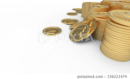 人工智慧能盈利嗎？堆疊的金幣的CG圖像 136221474